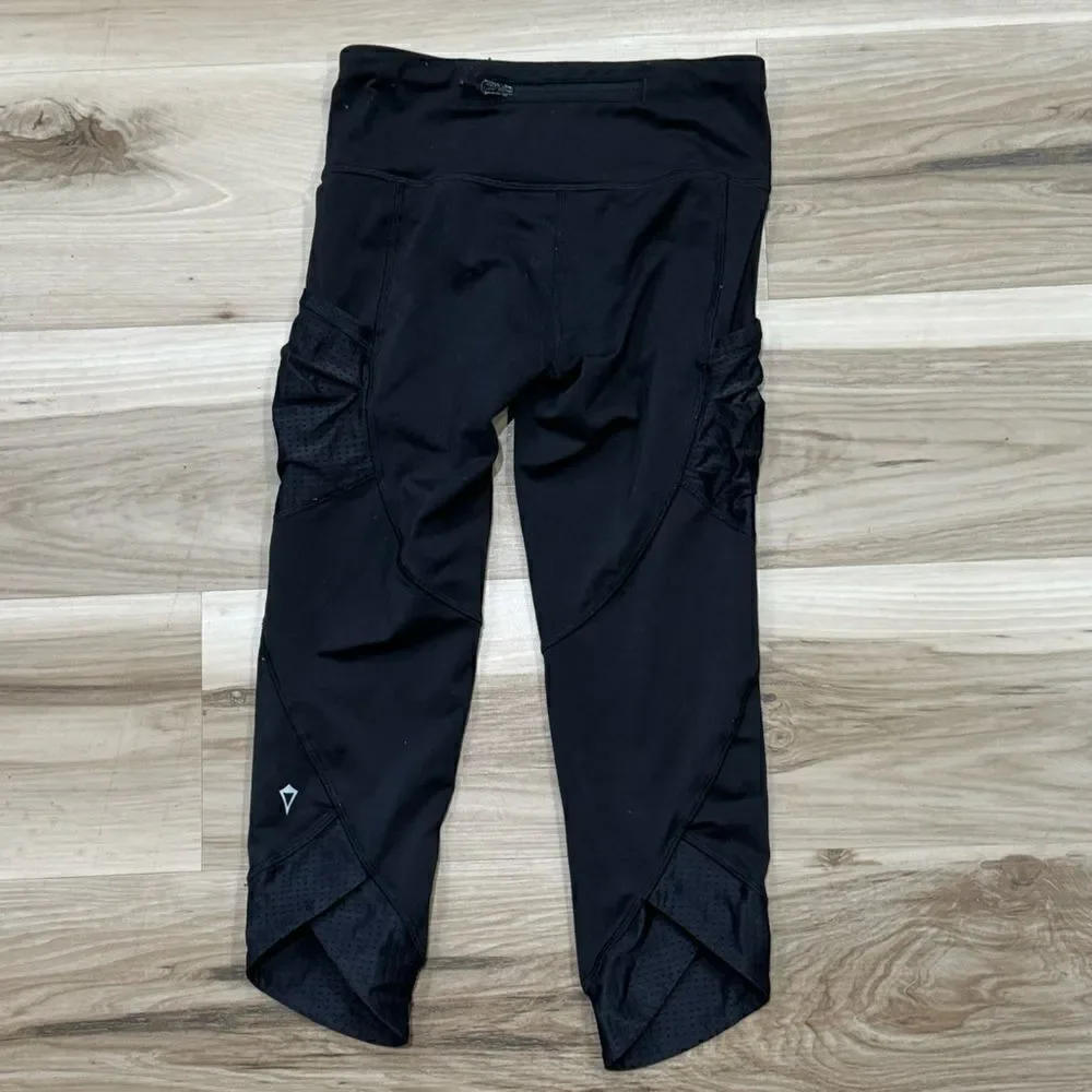 Lululemon Ivivva Black Cropped Leggings Girls 10